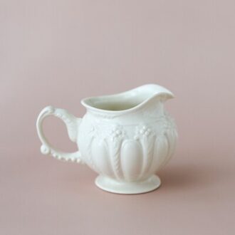 Retro Keramische Romige Berry Blad Stereo Bloem Theepot/Kopje Koffie/Melk Pot Suiker Pot melk Jar