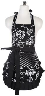 Retro Keuken Schort Vrouw Flirty Witte Schort Frosted Cupcake Gestreepte Stip Verstoorde Salon Avental De Cozinha Divertido (13)