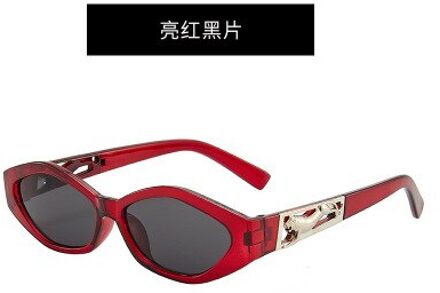 Retro Kleine Frame Polygon Cat Eye Vrouwen Voor Bestuurder Zonnebril Cheetah Decoratie Dames Zonnebril UV400 3