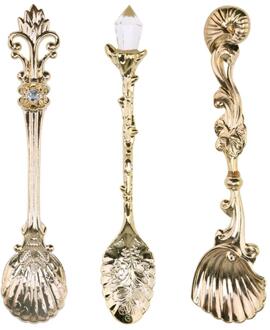 Retro Koffie Lepel Suiker Thee Dessert Cake Lepels Mini Gesneden Ijs Theelepel Kleine Legering Theelepel Bestek Accessoires Zilver