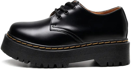 retro leather women's shoes spring autumn British student bottom work goth shoes women The first layer of genuine leather-41