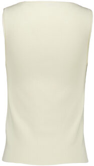 Retro logo sleeveless knit singlets w240704 Ecru - M