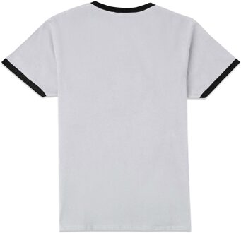 Retro Logo Unisex Ringer T-Shirt - White/Black - XL