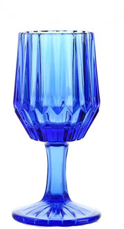 Retro loodvrij Kristal glas Cups Kleurrijke glas Whisky Glas Hoge Capaciteit Bier Glas Wijn Beker Bar Hotel Party drinken ware blauw 220ml