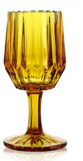 Retro loodvrij Kristal glas Cups Kleurrijke glas Whisky Glas Hoge Capaciteit Bier Glas Wijn Beker Bar Hotel Party drinken ware geel 220ml