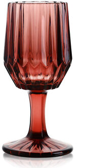 Retro loodvrij Kristal glas Cups Kleurrijke glas Whisky Glas Hoge Capaciteit Bier Glas Wijn Beker Bar Hotel Party drinken ware wijn rood 220ml