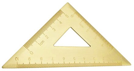 Retro Messing Driehoekige Liniaal Vintage Metalen Tekening Heerser Meet Gereedschap Accessoires Schrijven Materialen Kantoor School Briefpapier 1