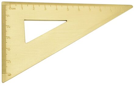 Retro Messing Driehoekige Liniaal Vintage Metalen Tekening Heerser Meet Gereedschap Accessoires Schrijven Materialen Kantoor School Briefpapier 2