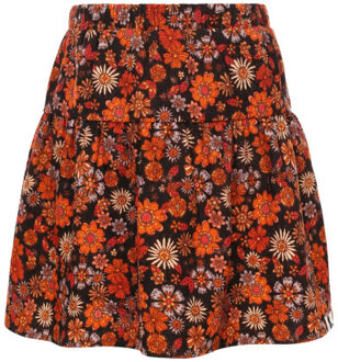 Retro mini corduroy rokje voor meisjes in de kleur Oranje - 92