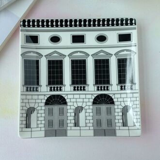 Retro Neuschwanstein Kasteel Diner Plaat Decoratieve Schotel Kasteel Kaarshouder Lijnen Home Office Decoratieve Jar 2