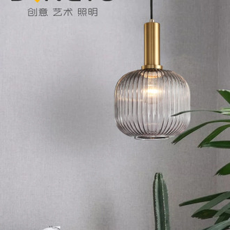 Retro Nordic Restaurant Colored Glass Chandelier Bar Bedroom Creative Lamps Kitchen Hanging Lamps Dining Room Lights