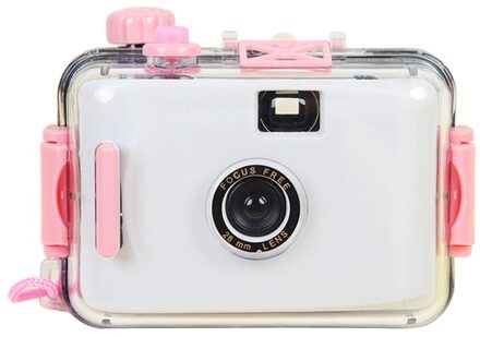 Retro Nostalgische Film Camera Waterdicht Kinderen Camera Leuke Fotografie Cam Met Beschermhoes Rood/Roze
