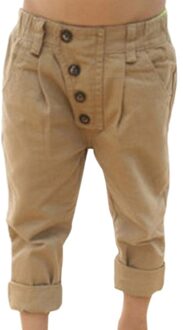 Retro Peuter Kid Jongen Kaki Casual Broek Rechte Broek Baby Clothes2-7Y 6