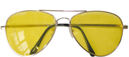 Retro Pilotenbril Geel Geel - Beige - Creme