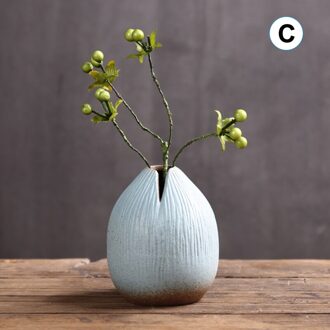 Retro Prachtige Keramische Hydrocultuur Ikebana Vazen Handgemaakte Aardewerk Bureau Home Decor FP8