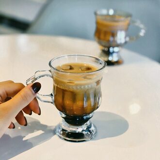 Retro Relief Glas Hoge Uitstraling Niveau Meisje Hart Water Cup Tall Latte Cup Riem Zet Afternoon Theekopje Reliëf Koffie Glas