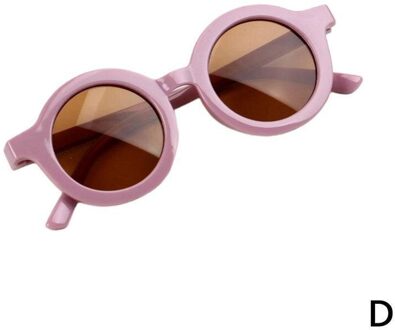 Retro Ronde Kinderen Zonnebril Jongens Meisjes Zon Uv Kinderen Klassieke Zonnebril Bescherming Vintage Bril Eyewear Kle O1X0