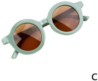 Retro Ronde Kinderen Zonnebril Jongens Meisjes Zon Uv Kinderen Klassieke Zonnebril Bescherming Vintage Bril Eyewear Kle O1X0