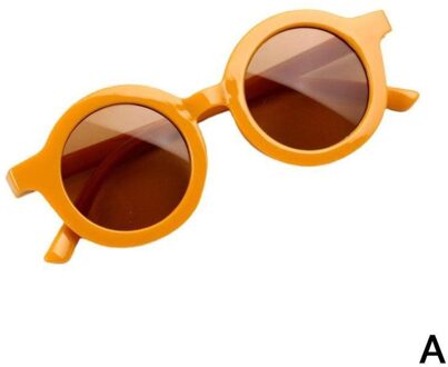 Retro Ronde Kinderen Zonnebril Jongens Meisjes Zon Uv Kinderen Klassieke Zonnebril Bescherming Vintage Bril Eyewear Kle O1X0