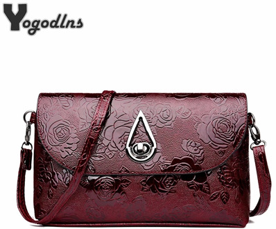 Retro Rose Flower Embossed Sling Bags Elegant Mother Single Shoulder Purse Flap Crossbody Bag Ladies Party Purse Bag