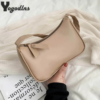 Retro Shoulder Bags For Women Fashion Solid Color Portable Handbag Ladies Subaxillary Small Bags Casual Mini Totes Bags Colorful