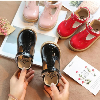 Retro Soft Leather Girls Toddler Shoes Baby Girls Round Toe Flat Rubber Children Boys Girls Casual Shoes #20