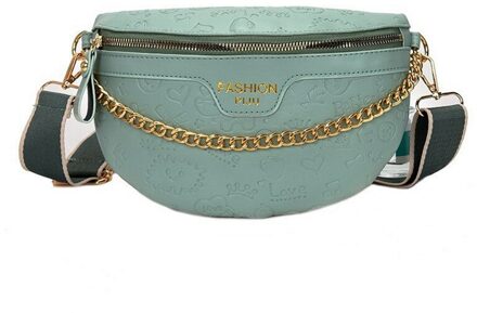 Retro Taille Tas Pu Lederen Fanny Pack Schoudertas Dames Alligator Patroon Taille Verpakking Vrouwen Riem Tas Multifunctionele Borst Zak groen