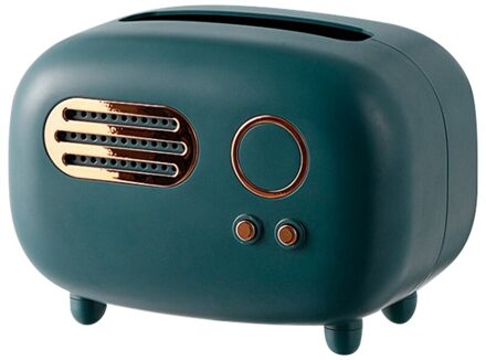 Retro Tissue Doos Licht Luxe Huis Woonkamer Eetkamer Tissue Doos Koffie Desktop Opbergdoos Pompen Doos groen