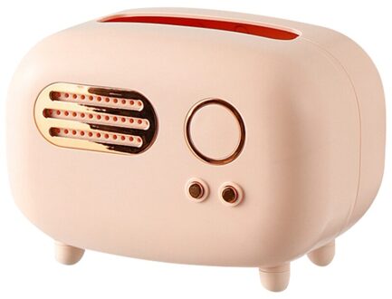 Retro Tissue Doos Licht Luxe Huis Woonkamer Eetkamer Tissue Doos Koffie Desktop Opbergdoos Pompen Doos roze