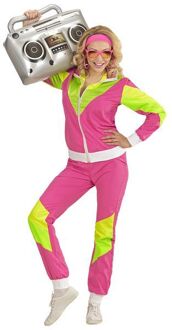Retro Trainingspak roze/geel