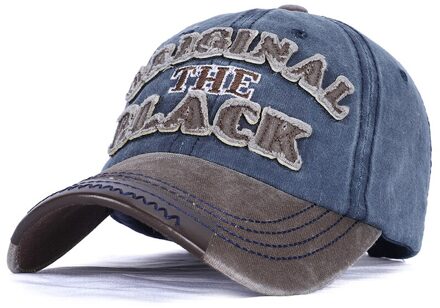 Retro Verontruste Baseball Cap Mannen En Vrouwen Eenvoudige Brief Patch Zonnebrandcrème Zonnehoed Gewassen En Ademende Cap koffie marine