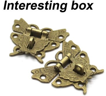 Retro Vlinder Lock, Vintage Doos Deurslot Accessoires, Diy Model Maken, Antieke Hangslot, gesp Kan Worden Vergrendeld