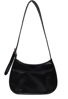 Retro Vrouwen Effen Kleur Tas Pu Lederen Messenger Casual Dames Schoudertassen Mode Mobiele Telefoon Crossbody Tas Voor Vrouwen zwart