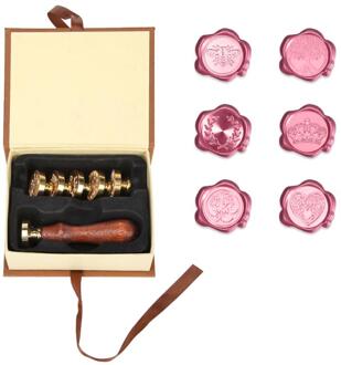 Retro Wax Afdichting Stempel Set Voor Stempelen Enveloppen Afdichting Bruiloft Invitaion Cards Decoratieve Stempel Craft Met Doos