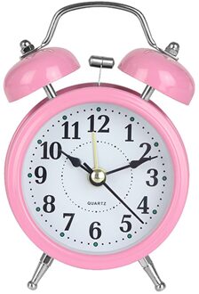 Retro Wekker Mechanische Dubbele Bel Home Office Desktop Metalen Wekker Bureau Tafel Analoge Klok Stil Met Nachtlampje