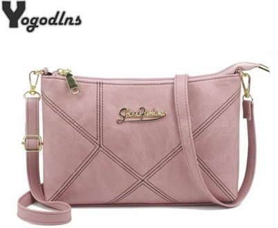 Retro Women Handbags Female Shoulder Crossbody Bags Ladies Artificial Leather Small 4 Colors Stripe Messenger Envelope Bags