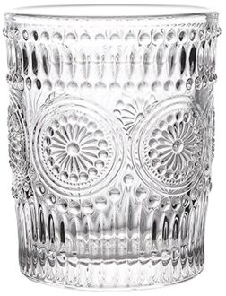 Retro Zon Bloem Gouden Rand Glas Water Cup Transparante Koffie Glazen Beker Hittebestendig Melk Sap Thee Cup Drinkware afdrukken Thuis