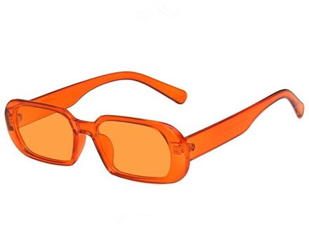 Retro Zonnebril Vrouwen Oval Zonnebril Mannen Vintage Groen Rood Eyewear Dames Reizen Stijl UV400 Driver Bril oranje
