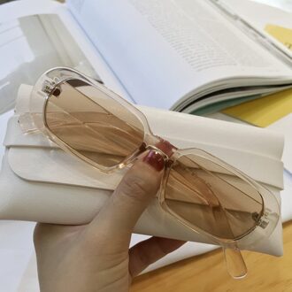 Retro Zonnebril Vrouwen Oval Zonnebril Mannen Vintage Groen Rood Eyewear Dames Reizen Stijl UV400 Driver Bril transparant thee