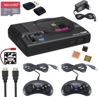 Retroflag MEGAPi CASE-M for Raspberry Pi 3 Model B Plus Classic USB Controller-M + Fan + Heatsinks + Power Adapter for RetroPie