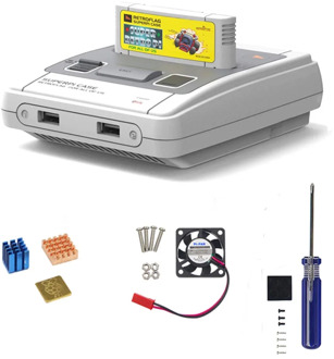 Retroflag SUPERPi CASE-J NESPi Case with coolling fan+heatsink for Raspberry Pi 3B Plus (3B+)/3B
