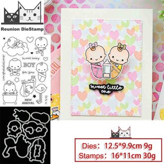 Reünie Jongen Baby Metalen Stansmessen En Postzegels Stencil Voor Diy Scrapbooking Fotoalbum Embossing Decoratieve Craft Sterven Die en postzegel