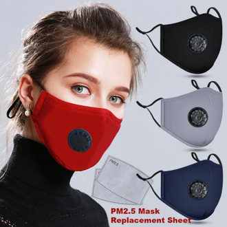 Reusable Dust-proof Masks Anti-Dust Breath Valve Facial Protective Cover washable Face Mask With PM2.5 Filter cotton Mouth Mask
