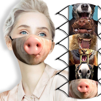 Reusable Mouth Mask Animal Printed Adult Mask Protective Mouth Caps Washable Face Mask Breathable Mouth Cover mascarillas