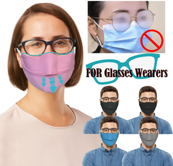 Reusable Mouth Mask Breathable Face Mask Washable Mouth Caps Adult Protective Mask For Glasses Wearers Prevent Fogging masques