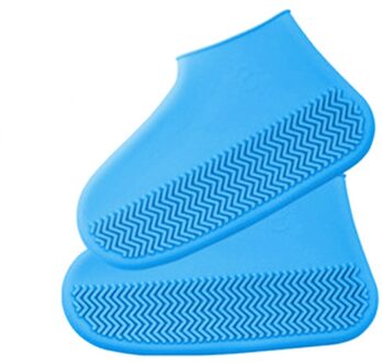 Reusable Outdoor Non-Slip Thick Resistant Rain Boots Rainproof Shoe Cover Waterproof Silicone Sneakers Accessories Cover Blauw / 41.5