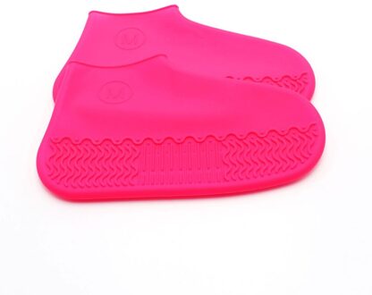 Reusable Outdoor Non-Slip Thick Resistant Rain Boots Rainproof Shoe Cover Waterproof Silicone Sneakers Accessories Cover Roze / 41.5