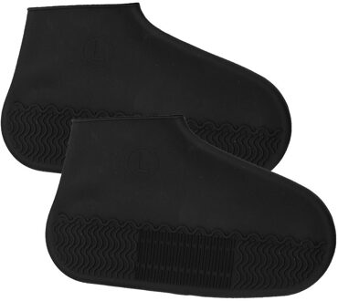 Reusable Outdoor Non-Slip Thick Resistant Rain Boots Rainproof Shoe Cover Waterproof Silicone Sneakers Accessories Cover zwart / 42
