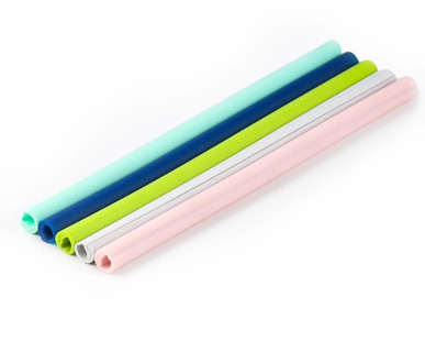 Reusable Silicone Straws Food Grade Silicone Flexible Bent Straight Drinking Straws Folding Openable Straw Party Bar Accessories