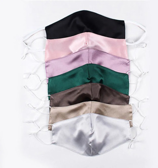 Reusable Washable Cotton Silk Mask PM2.5 Anti-dust Face Mask Unisex Replaceable Filter Protective Mouth Masks In Stock